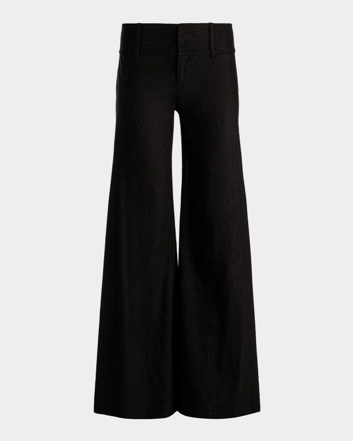 Linden Bootcut Linen-Blend Pants