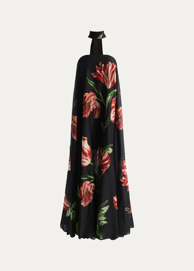 Maricela Floral Scarf Maxi Dress