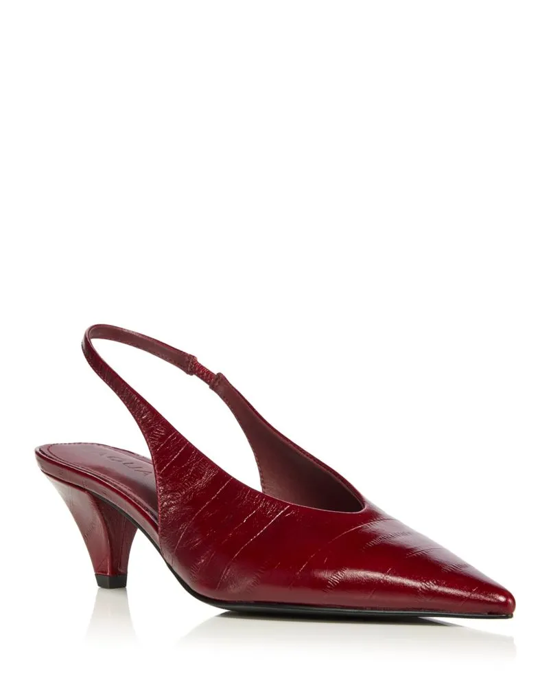Macki Leather Pointed Toe Slingbacks