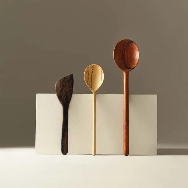 Certified Wood Handcarved Kitchen Utensil Set