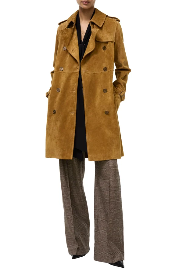 Kensington Suede Trench Coat