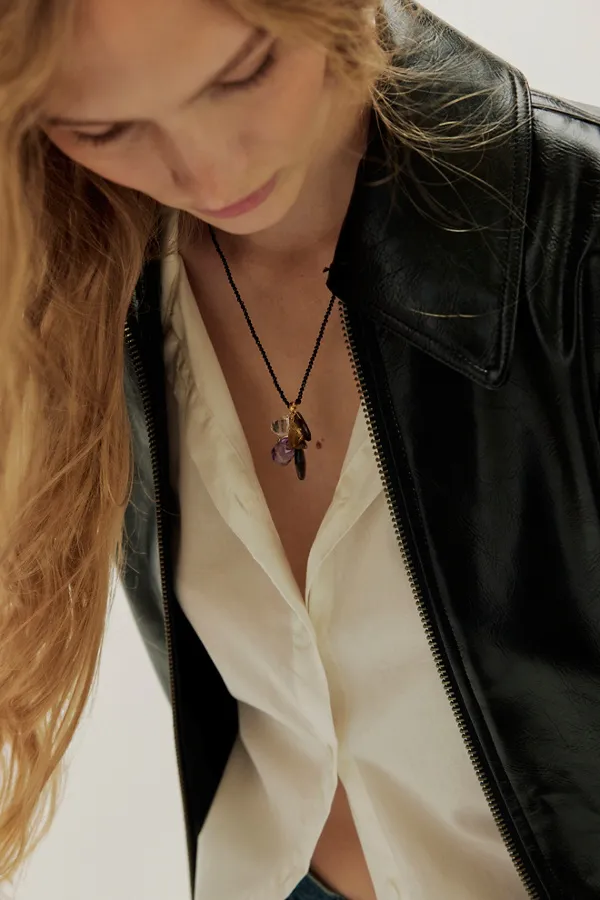 Beaded Cluster Necklace