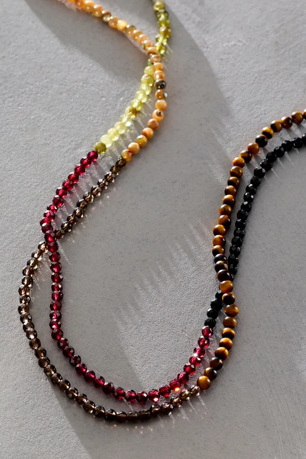 Triple Stone Beaded Bracelet