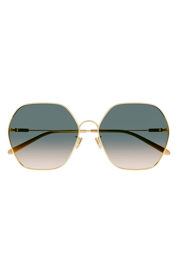 Gradient Irregular Round Sunglasses