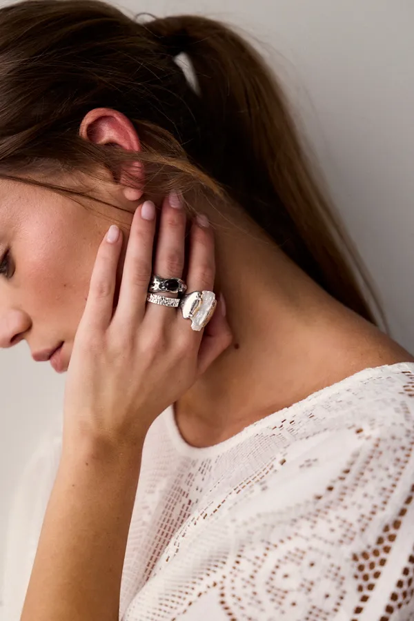 Clasped Pearl Ring
