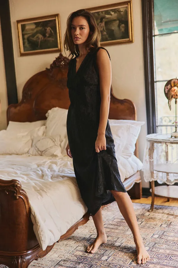 Me & You Satin Midi Slip Dress