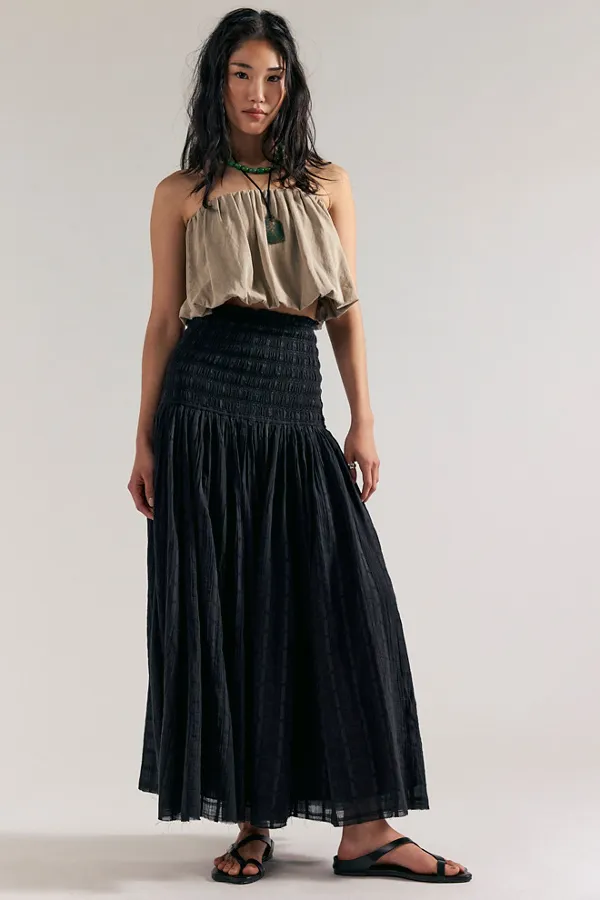 Raven Solid Convertible Maxi Skirt