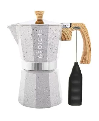 Milano Stone Cafe Bliss Moka Pot Frother Duo