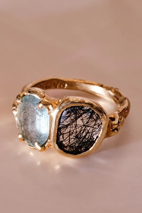 No.84 Quartz and Spinel Ring