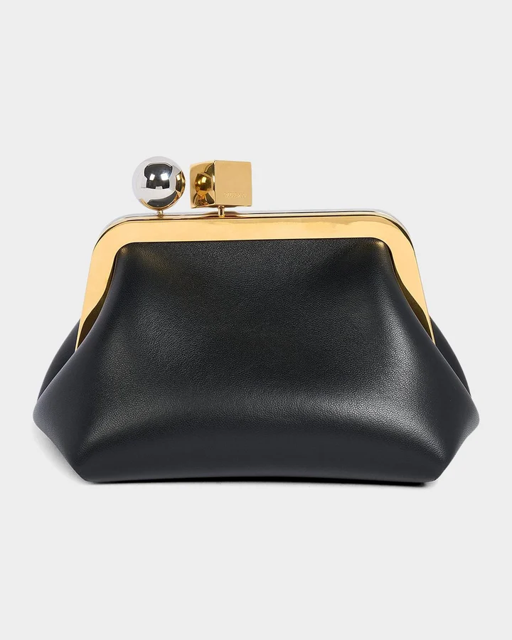 Le Berlingot Leather Rond-Carré Clutch Bag