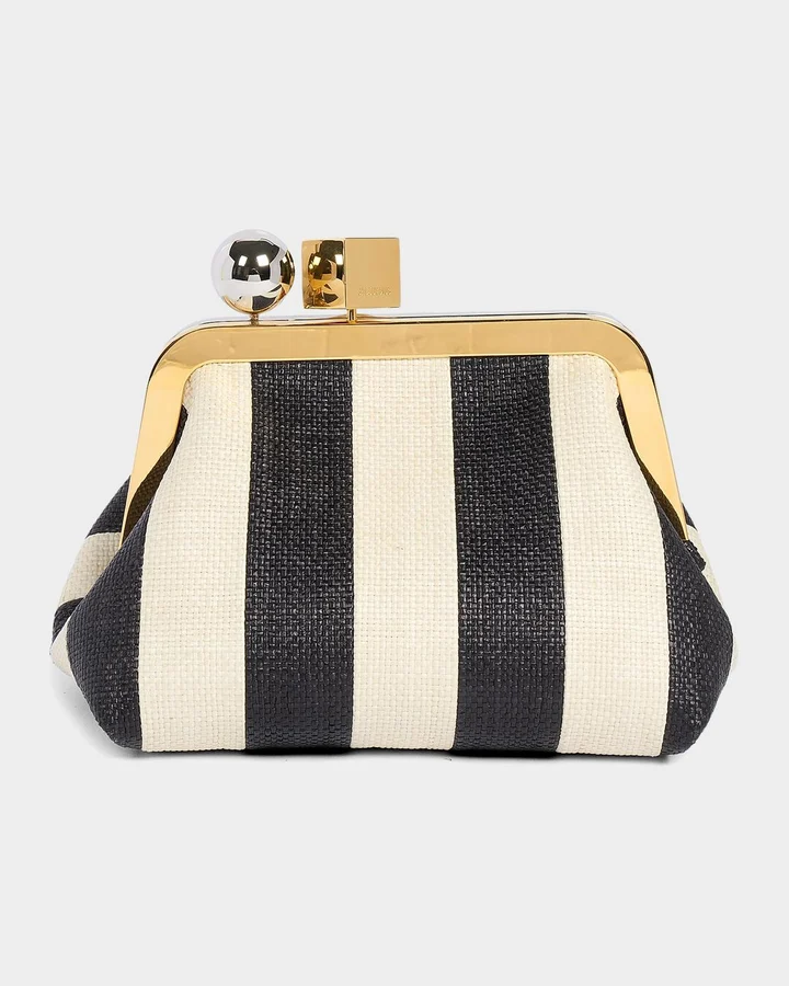Le Berlingot Striped Rond-Carré Clutch Bag