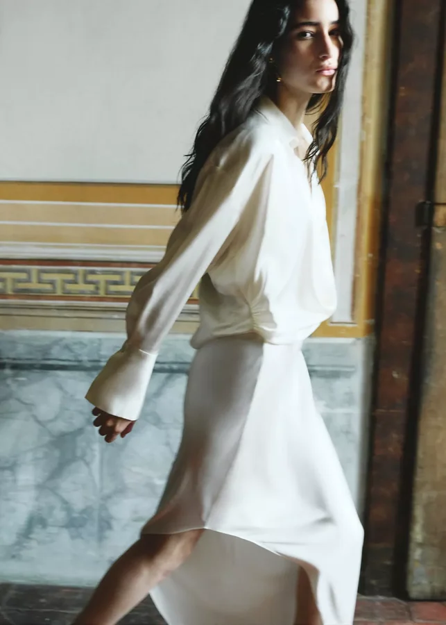 Asymmetrical Satin Dress