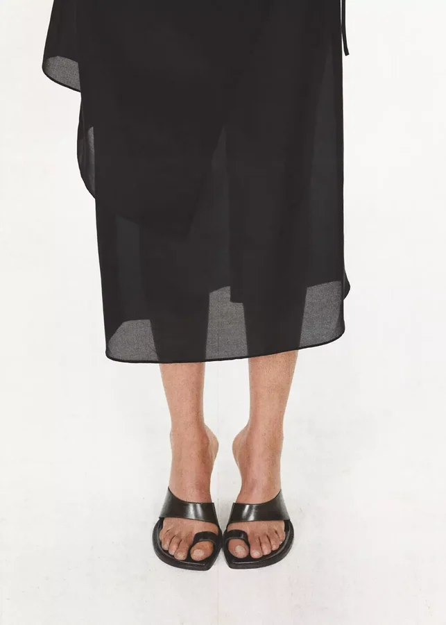Leather Block-Heel Sandals