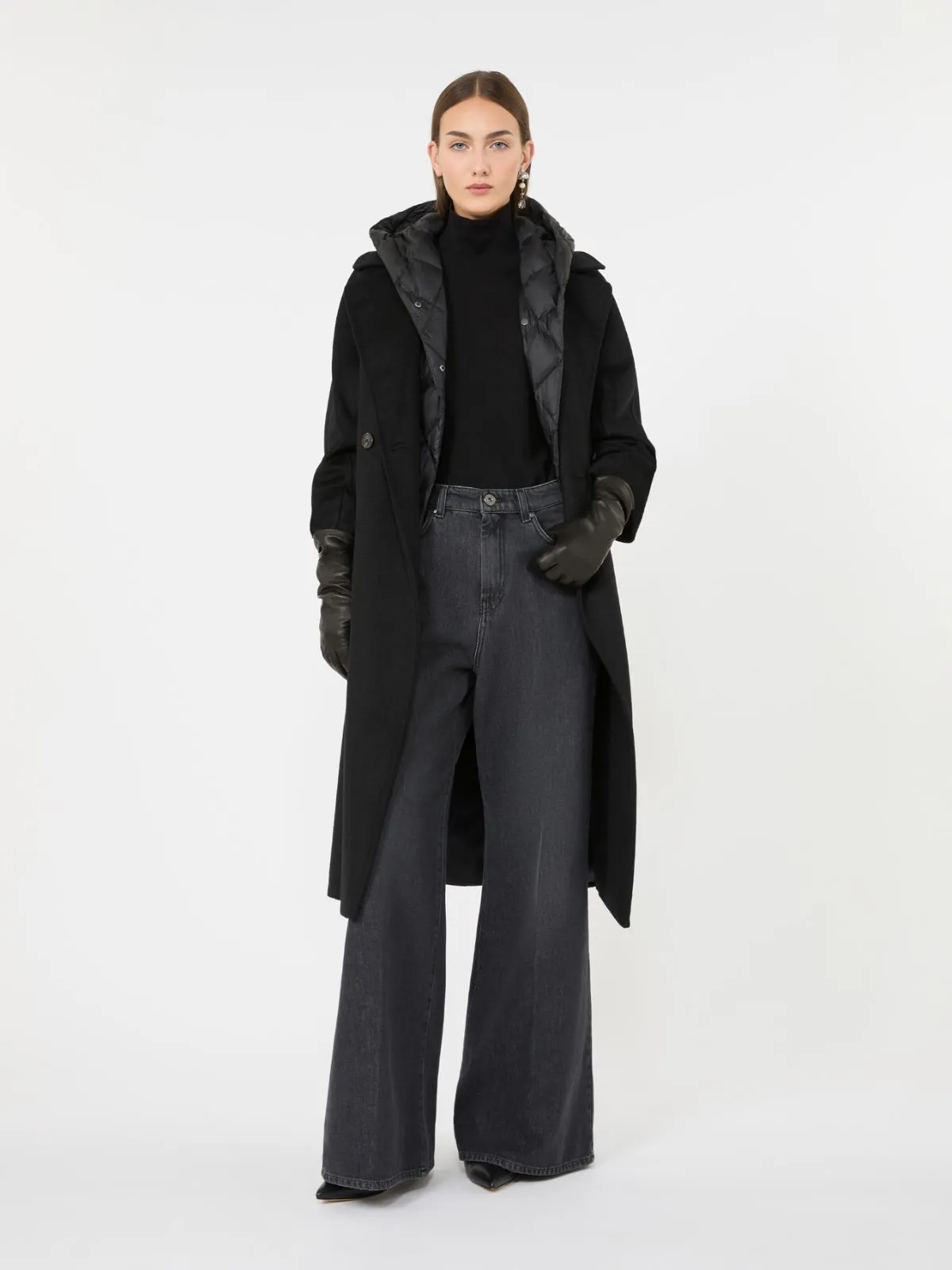Wool and Silk Knit Turtleneck