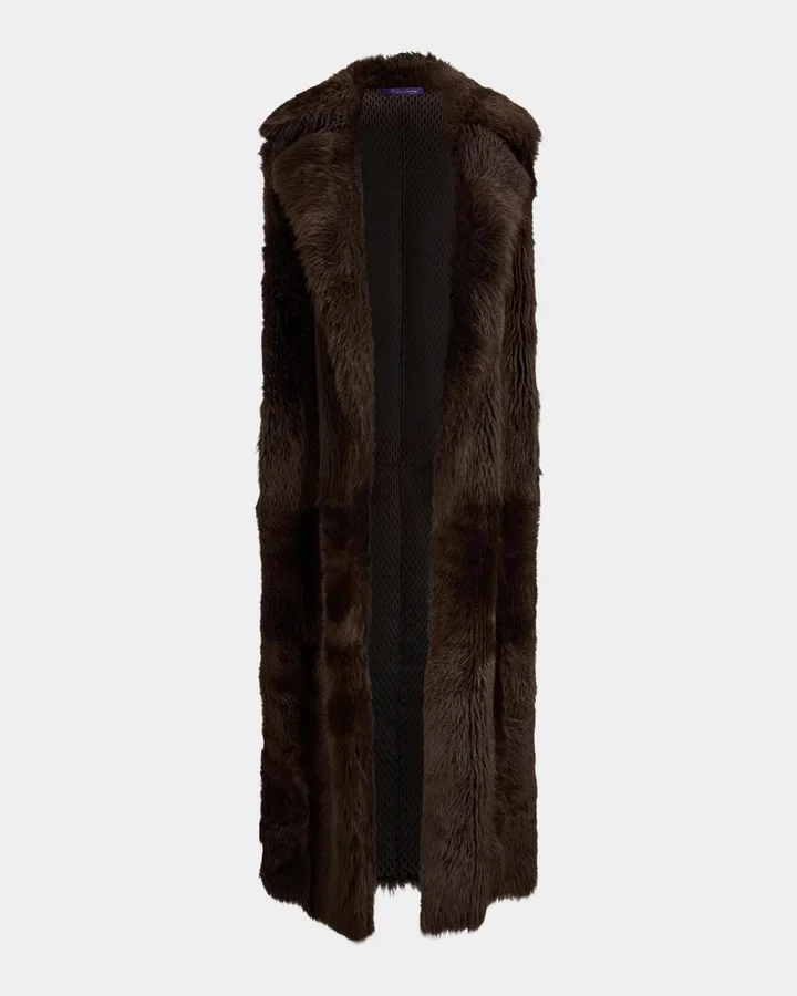 Lamb Shearling Long Vest