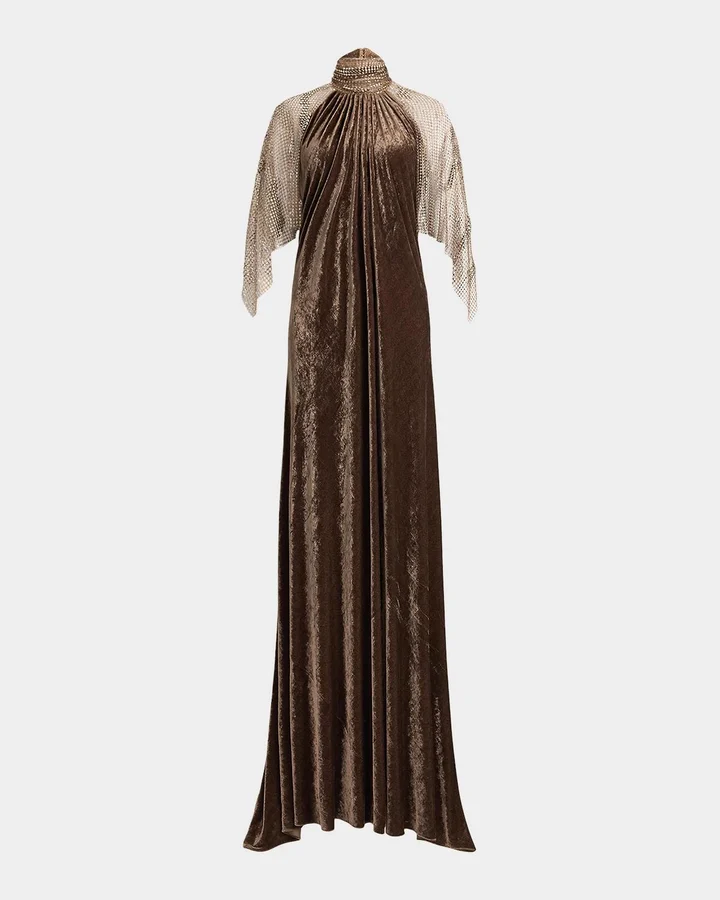 Willow Velour Evening Dress