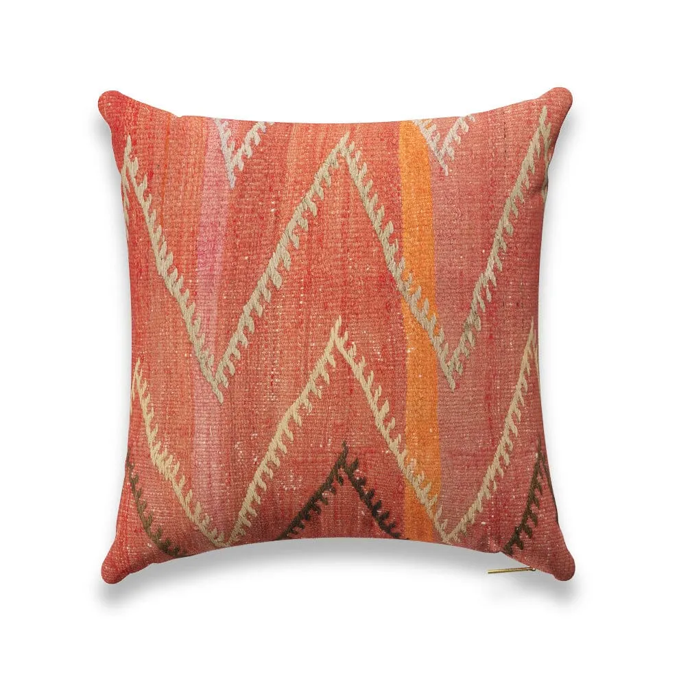 Rouge Chevron Kilim Pillow