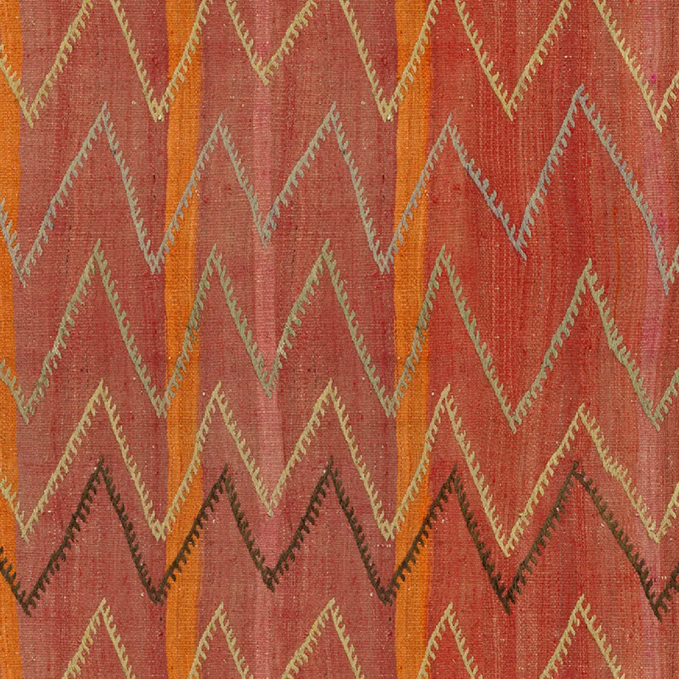 Rouge Chevron Kilim Wallpaper
