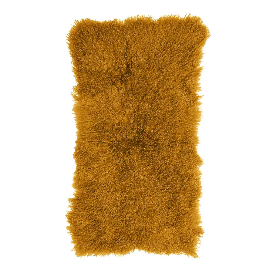 Sheepskin Area Rug in Mustard