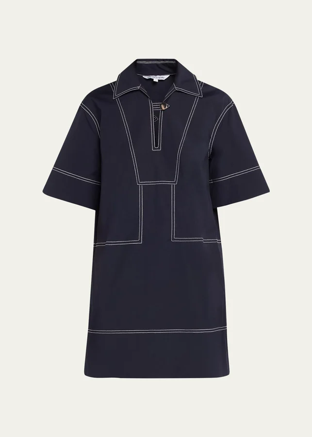 Phelix Cotton Poplin Mini Tunic Dress