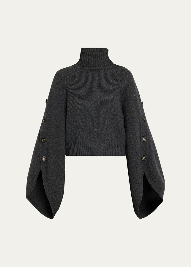 Valiant Buttoned Turtleneck Sweater
