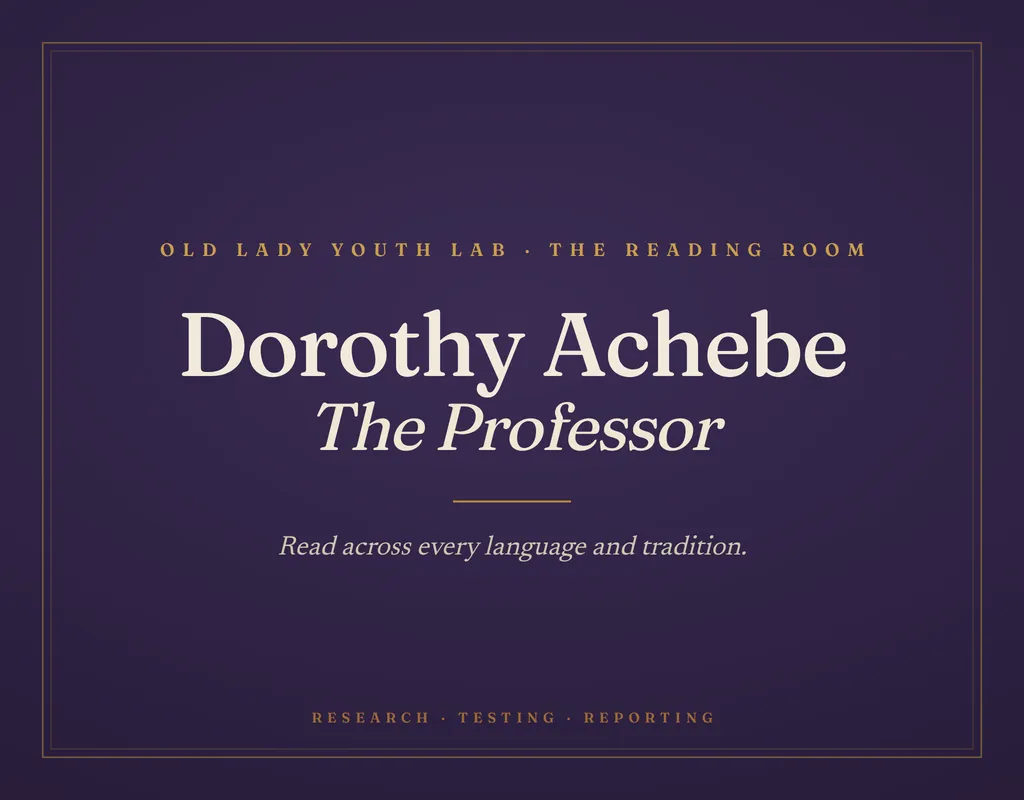 Dorothy Achebe, Retired Professor of Comparative Literature, Columbia